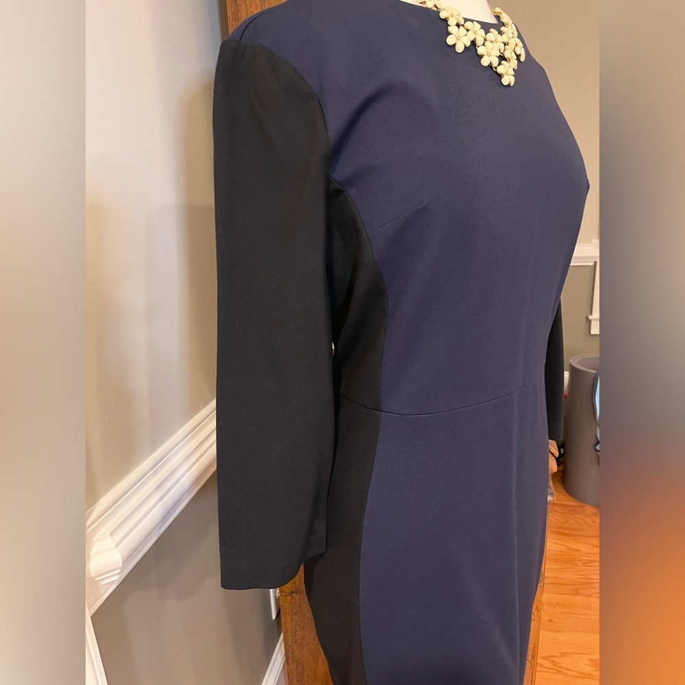 Talbots Colorblock Ponte Sheath Dress - Picture 3 of 7